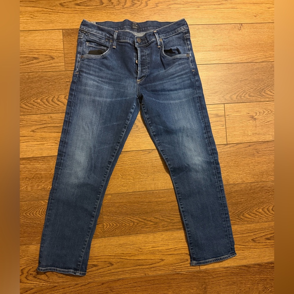 COH Emerson Slim Boyfriend 27" Button Fly Cropped Ankle Jeans Blue Ridge size 29 - Picture 2 of 14